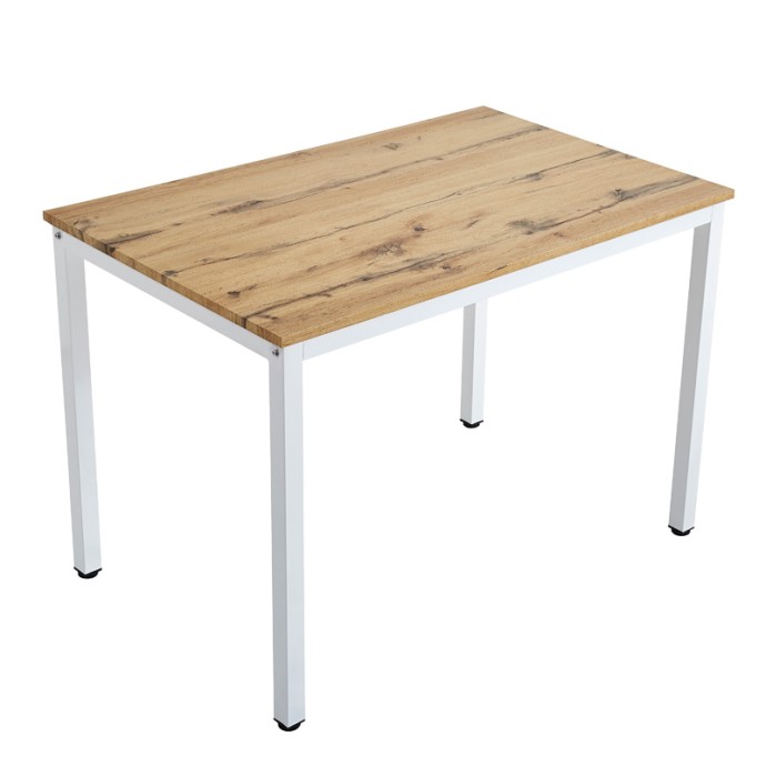 ΤΡΑΠΕΖΙ WITTE MDF/METAL ΣΕ SONOMA ΑΠΟΧΡΩΣΗ ΜΕ ΜΑΥΡΟ ΠΟΔΙ 110X70X76ΕΚ