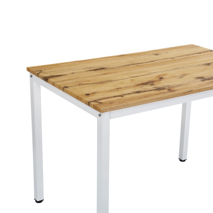 ΤΡΑΠΕΖΙ WITTE MDF/METAL ΣΕ SONOMA ΑΠΟΧΡΩΣΗ ΜΕ ΜΑΥΡΟ ΠΟΔΙ 110X70X76ΕΚ