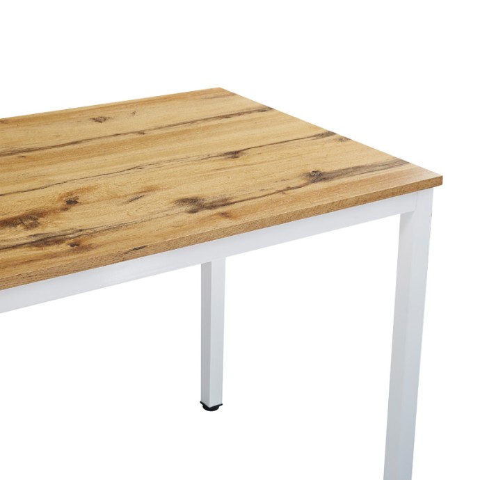 ΤΡΑΠΕΖΙ WITTE MDF/METAL ΣΕ SONOMA ΑΠΟΧΡΩΣΗ ΜΕ ΜΑΥΡΟ ΠΟΔΙ 110X70X76ΕΚ