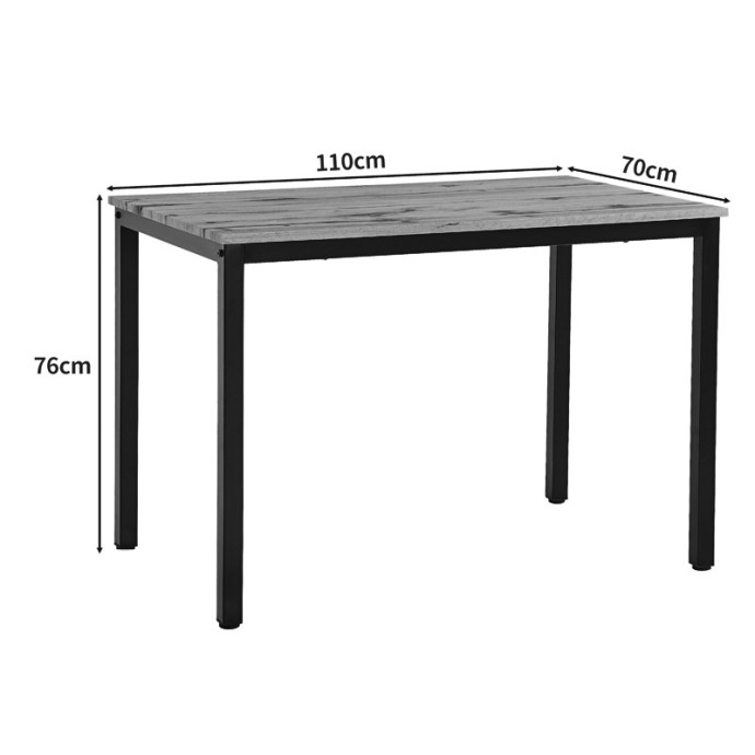 ΤΡΑΠΕΖΙ WITTE 110X70X76ΕΚ MDF/METAL ΣΕ SONOMA ΑΠΟΧΡΩΣΗ ΜΕ ΛΕΥΚΟ ΠΟΔΙ 