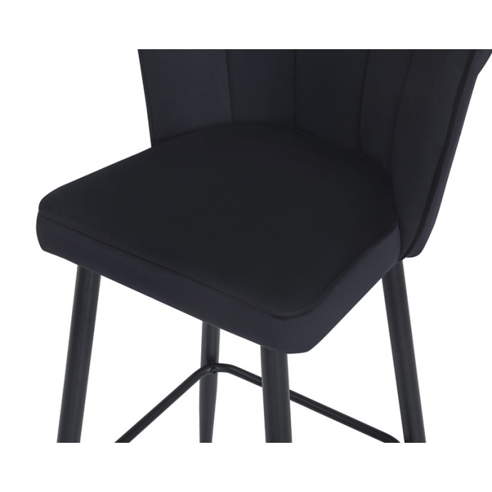 ΣΚΑΜΠΟ ΜΠΑΡ VELVI ΒΕΛΟΥΔΟ ΣΕ ΜΑΥΡΗ ΑΠΟΧΡΩΣΗ 43X62X95ΕΚ