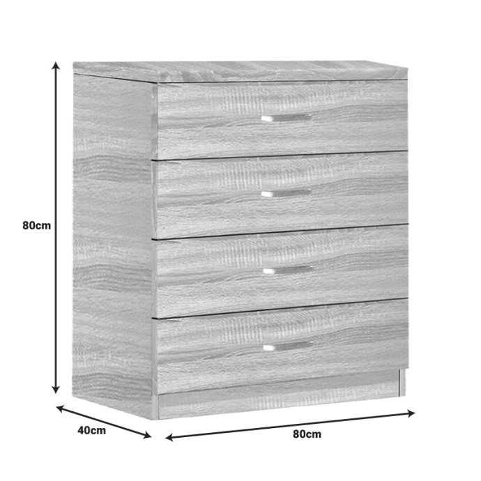ΣΥΡΤΑΡΙΕΡΑ KILLIAN ΜΕ 4 ΣΥΡΤΑΡΙΑ SONOMA 80X40X80ΕΚ
