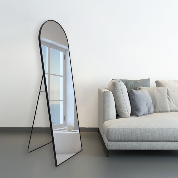 ΚΑΘΡΕΠΤΗΣ LORENS I INART ΜΑΥΡΟ ΑΛΟΥΜΙΝΙΟ 60X2.5X160ΕΚ
