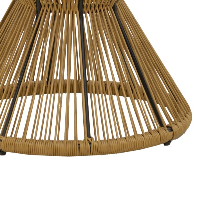 ΤΡΑΠΕΖΙ MABIL RATTAN ΦΥΣΙΚΟ-ΓΥΑΛΙ Φ50X55ΕΚ