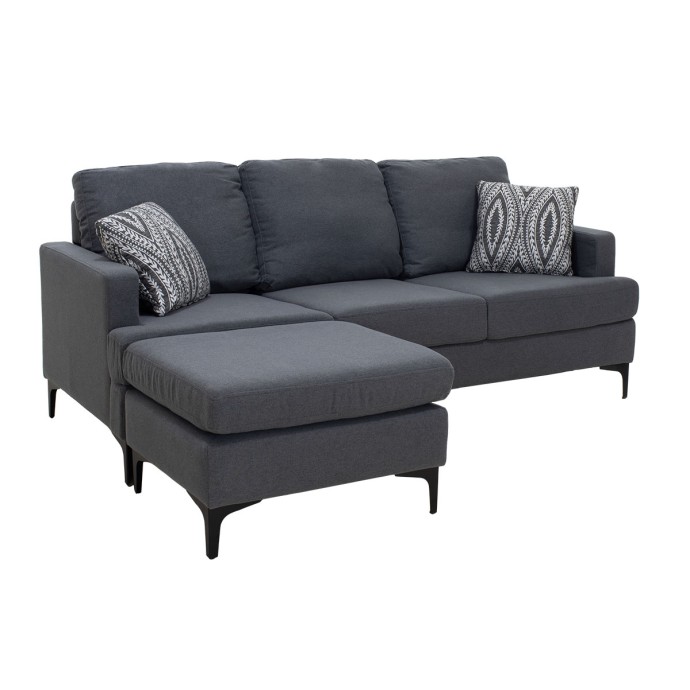 ΓΩΝΙΑΚΟΣ ΚΑΝΑΠΕΣ ΜΕ ΣΚΑΜΠΟ SLIM 185X140X70ΕΚ ΥΦΑΣΜΑ ΑΝΘΡΑΚΙ ΜΕ ΜΑΞΙΛΑΡΙΑ 