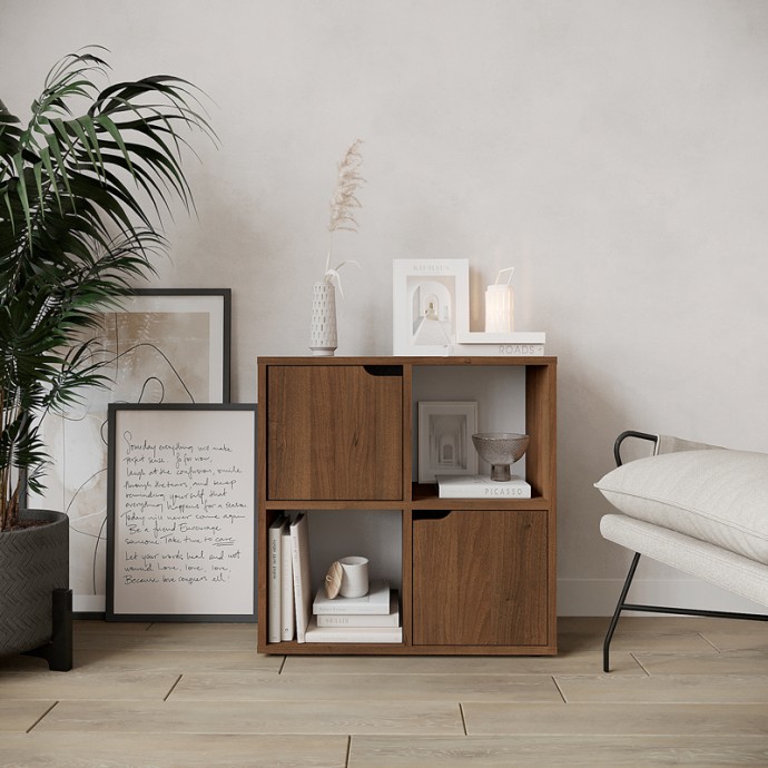ΒΙΒΛΙΟΘΗΚΗ BOOKEL ΣΕ ΚΑΡΥΔΙ ΑΠΟΧΡΩΣΗ 59.6X27.5X60.4ΕΚ