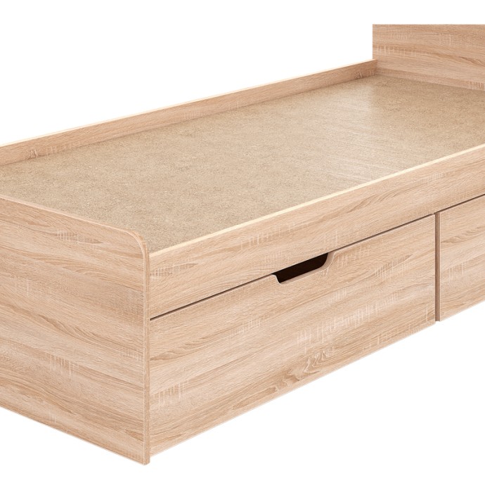 ΚΡΕΒΑΤΙ REGAN ΜΕ ΣΥΡΤΑΡΙΑ ΣΕ OAK ΑΠΟΧΡΩΣΗ 90X200ΕΚ