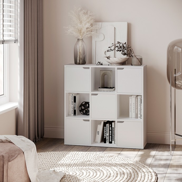 ΒΙΒΛΙΟΘΗΚΗ BOOKEL ΣΕ ΛΕΥΚΗ ΑΠΟΧΡΩΣΗ 88.5X27.5X89.3ΕΚ