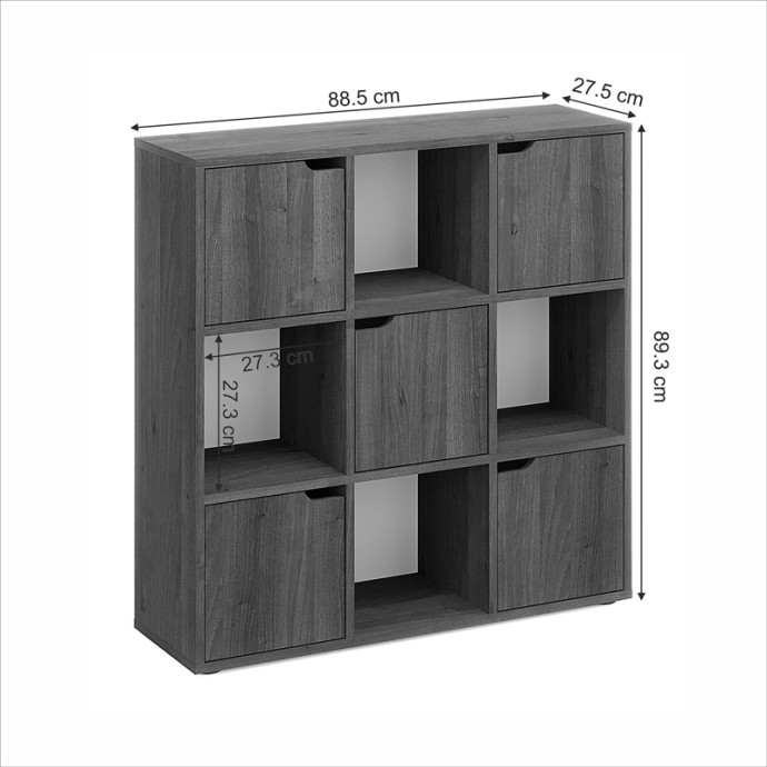 ΒΙΒΛΙΟΘΗΚΗ BOOKEL ΣΕ ΛΕΥΚΗ ΑΠΟΧΡΩΣΗ 88.5X27.5X89.3ΕΚ