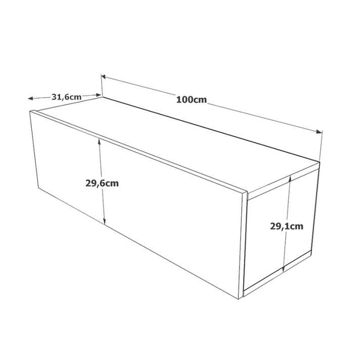 ΕΠΙΠΛΟ ΤΗΛΕΟΡΑΣΗΣ ΕΠΙΤΟΙΧΙΟ SERIT ΛΕΥΚΟ-OAK 100X31,5X29,5ΕΚ