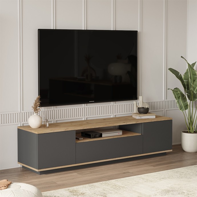 ΕΠΙΠΛΟ ΤΗΛΕΟΡΑΣΗΣ SOREN SONOMA-ΑΝΘΡΑΚΙ 180X.44.5X44.6ΕΚ