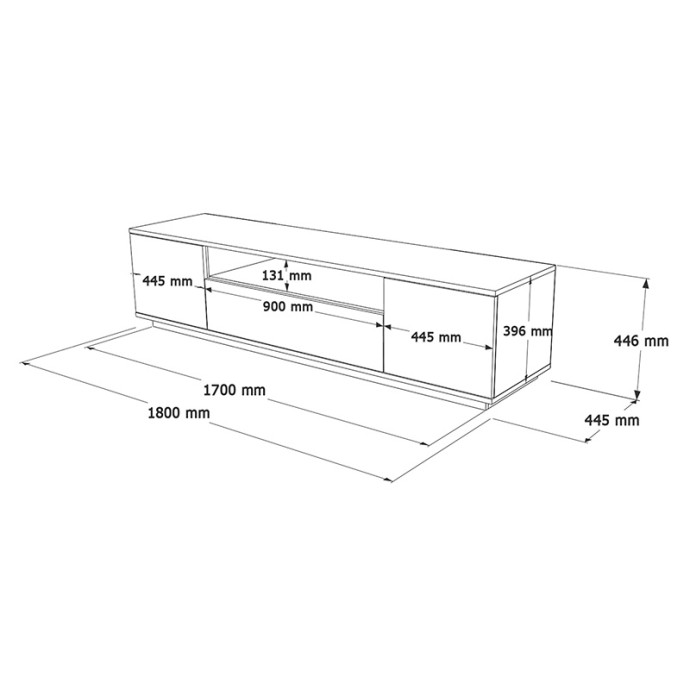 ΕΠΙΠΛΟ ΤΗΛΕΟΡΑΣΗΣ SOREN SONOMA-ΑΝΘΡΑΚΙ 180X.44.5X44.6ΕΚ