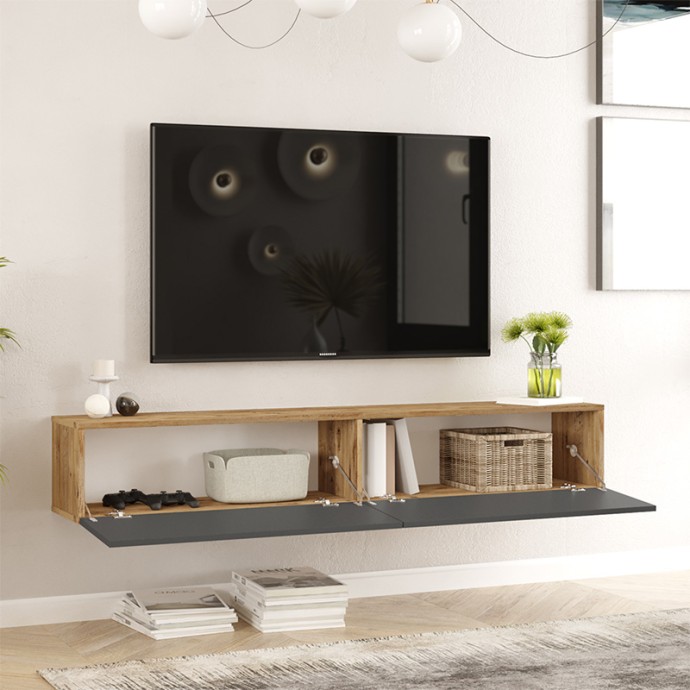 ΕΠΙΠΛΟ ΤΗΛΕΟΡΑΣΗΣ ΕΠΙΤΟΙΧΙΟ DELLO ΑΝΘΡΑΚΙ-SONOMA 180X31.6X29.6ΕΚ
