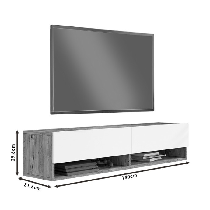 ΕΠΙΠΛΟ ΤΗΛΕΟΡΑΣΗΣ ΕΠΙΤΟΙΧΙΟ ROSCOE SONOMA 140X31.6X29.6ΕΚ