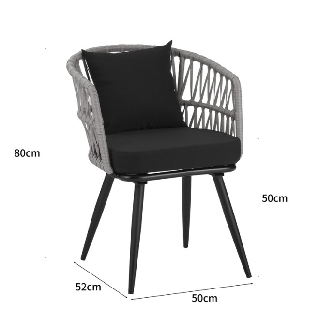 NAOKI ΠΟΛΥΘΡΟΝΑ PE 62X60X80ΕΚ RATTAN -METAL ΣΕ ΦΥΣΙΚΗ ΑΠΟΧΡΩΣΗ ΜΕ ΜΑΥΡΑ ΠΟΔΙΑ/ΜΑΞΙΛΑΡΙ 