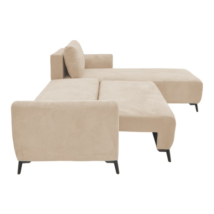 SETTEE ΓΩΝΙΑΚΟΣ KΑΝΑΠΕΣ ΚΡΕΒΑΤΙ 286X204X93ΕΚ ΑΝΑΣΤΡΕΨΙΜΟΣ ΜΕ ΑΠΟΘΗΚΕΥΤΙΚΟ ΧΩΡΟ ΥΦΑΣΜΑ ΜΠΕΖ 