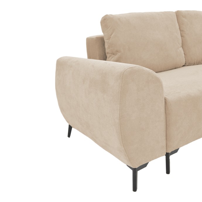 SETTEE ΓΩΝΙΑΚΟΣ KΑΝΑΠΕΣ ΚΡΕΒΑΤΙ 286X204X93ΕΚ ΑΝΑΣΤΡΕΨΙΜΟΣ ΜΕ ΑΠΟΘΗΚΕΥΤΙΚΟ ΧΩΡΟ ΥΦΑΣΜΑ ΜΠΕΖ 