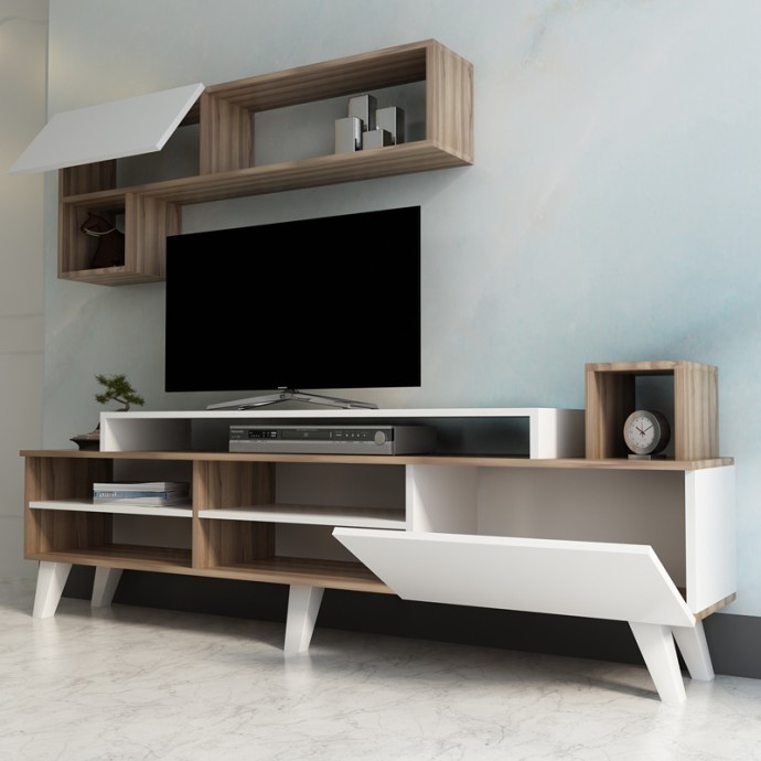 VISAO ΣΥΝΘΕΣΗ ΣΑΛΟΝΙΟΥ 180X32X55ΕΚ ΛΕΥΚΟ-ΚΑΡΥΔΙ 
