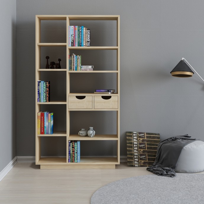 DAKIN ΒΙΒΛΙΟΘΗΚΗ ΜΕ ΣΥΡΤΑΡΙΑ 80X25X190ΕΚ ΑΠΟΧΡΩΣΗ OAK 