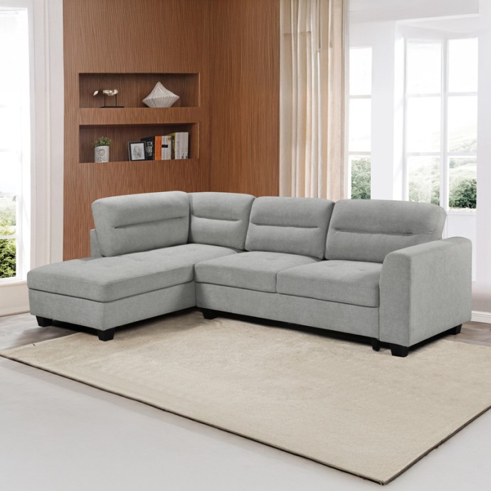 CAMILE ΓΩΝΙΑΚΟΣ ΚΑΝΑΠΕΣ 270X174X95ΕΚ ΑΡΙΣΤΕΡΟΣ ΥΦΑΣΜΑ ΑΝΘΡΑΚΙ 