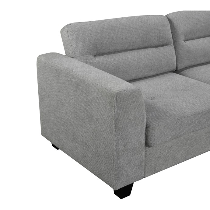 CAMILE ΓΩΝΙΑΚΟΣ ΚΑΝΑΠΕΣ 270X174X95ΕΚ ΔΕΞΙΟΣ ΥΦΑΣΜΑ ΑΝΘΡΑΚΙ 