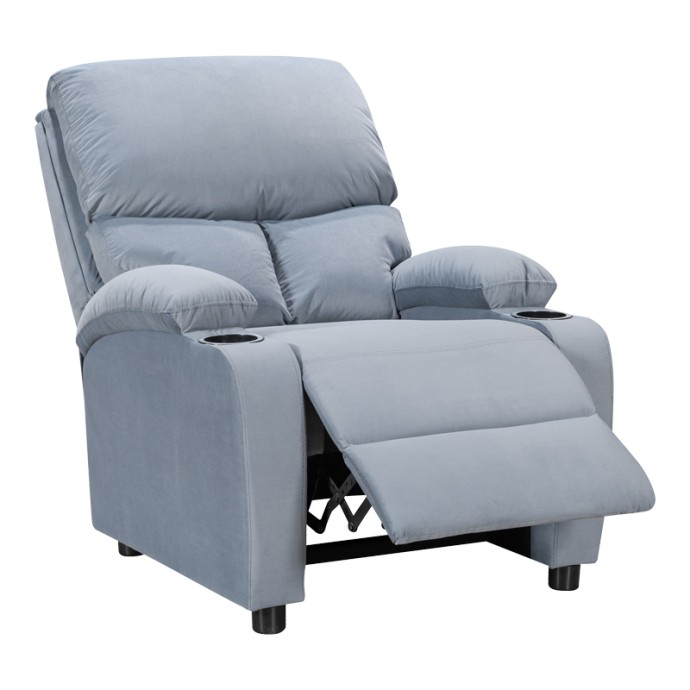 GARTIA ΠΟΛΥΘΡΟΝΑ RELAX ΜΕ ΠΟΤΗΡΟΘΗΚΗ 79X94X102ΕΚ  ΎΦΑΣΜΑ ΒΕΛΟΥΔΟ ΓΚΡΙ 