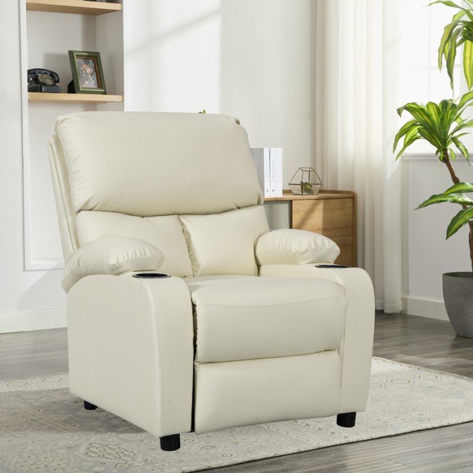 GARTIA ΠΟΛΥΘΡΟΝΑ RELAX ΜΕ ΠΟΤΗΡΟΘΗΚΗ 79X94X102ΕΚ PU ΚΡΕΜ 