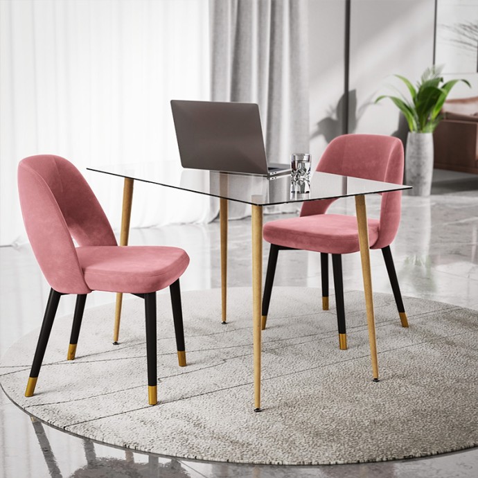 CHLOE ΤΡΑΠΕΖΙ ΓΥΑΛΙ 8ΧΙΛ 120x70x75εκ ΑΝΘΡΑΚΙ - ΠΟΔΙ ΦΥΣΙΚΟ 