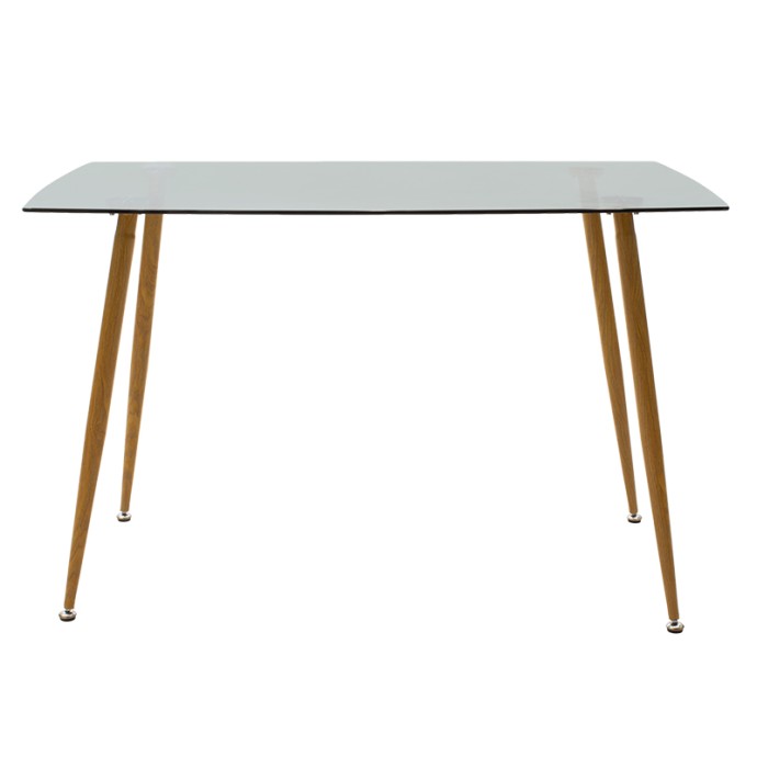 CHLOE ΤΡΑΠΕΖΙ ΓΥΑΛΙ 8ΧΙΛ 120x70x75εκ ΑΝΘΡΑΚΙ - ΠΟΔΙ ΦΥΣΙΚΟ 