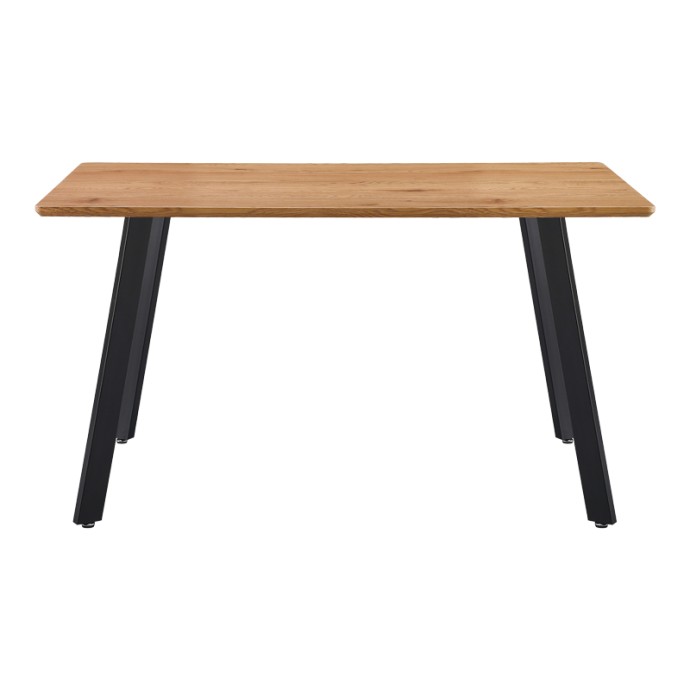 TOAFEL ΤΡΑΠΕΖΙ 140X80X75ΕΚ MDF ΦΥΣΙΚΗ ΑΠΟΧΡΩΣΗ/ ΜΑΥΡΑ ΜΕΤΑΛΛΙΚΑ ΠΟΔΙΑ 