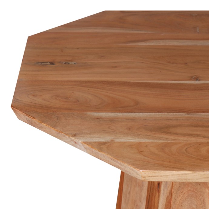 OCTAGON ΤΡΑΠΕΖΙ ΣΑΛΟΝΙΟΥ Φ80X45ΕΚ ΞΥΛΟ ACACIA ΣΕ ΦΥΣΙΚΗ ΑΠΟΧΡΩΣΗ 