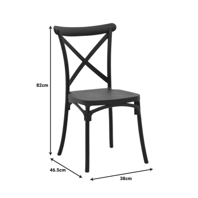 CROSSIE ΚΑΡΕΚΛΑ PP 38X46.5X82ΕΚ ΑΝΘΡΑΚΙ 