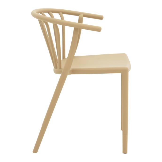 ZELMA ΠΟΛΥΘΡΟΝΑ PP 55X53X73ΕΚ ΣΕ CAPPUCINO ΑΠΟΧΡΩΣΗ 