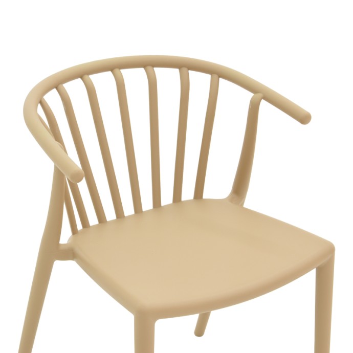 ZELMA ΠΟΛΥΘΡΟΝΑ PP 55X53X73ΕΚ ΣΕ CAPPUCINO ΑΠΟΧΡΩΣΗ 