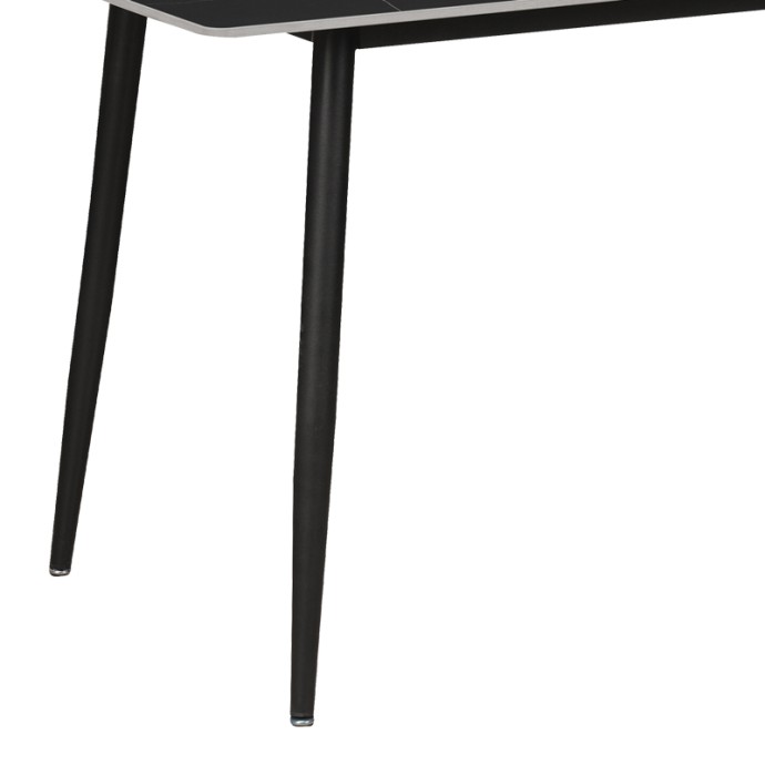 GUSTAS-BELLA ΤΡΑΠΕΖΑΡΙΑ ΣΕΤ 5ΤΜΧ 140X80X75ΕΚ ΑΝΘΡΑΚΙ ΜΕ ΜΑΥΡΟ ΜΑΡΜΑΡΟ