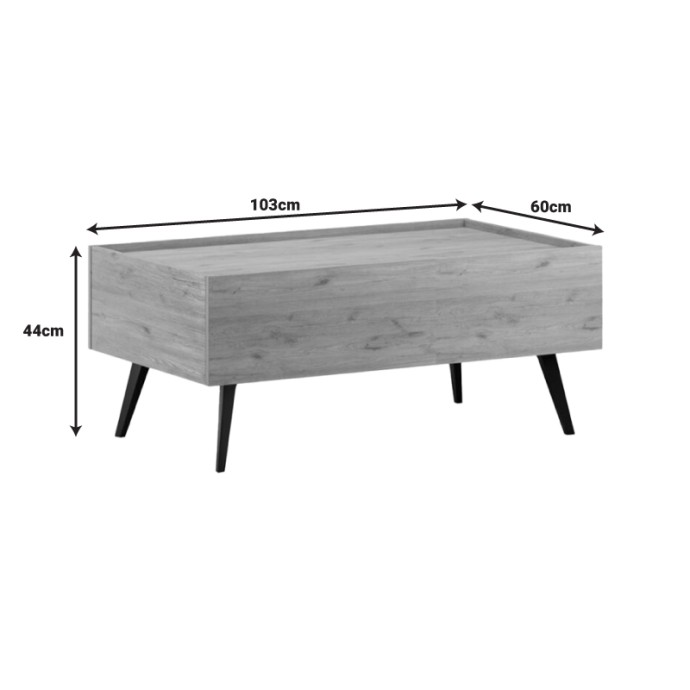 TEMA ΤΡΑΠΕΖΙ ΣΑΛΟΝΙΟΥ ΜΕ ΣΥΡΤΑΡΙ 103X60X44ΕΚ OAK
