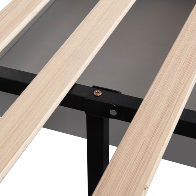 VELOTY ΚΡΕΒΑΤΙ ΔΙΠΛΟ  ΜΕ ΣΥΡΤΑΡΙΑ (ΓΙΑ ΣΤΡΩΜΑ 150X200ΕΚ) ΥΦΑΣΜΑ ΑΝΘΡΑΚΙ