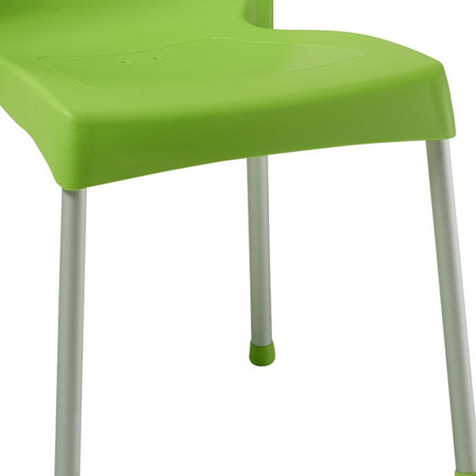 CRAFTED ΚΑΡΕΚΛΑ PP 50x55x83εκ ΠΡΑΣΙΝΟ-ΑΛΟΥΜΙΝΙΟ ΓΚΡΙ
