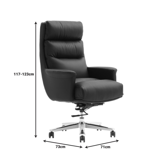 NAGAL ΚΑΡΕΚΛΑ ΓΡΑΦΕΙΟΥ ΔΙΕΥΘΥΝΤΗ  71X73X117-123ΕΚ PU ΜΠΕΖ 