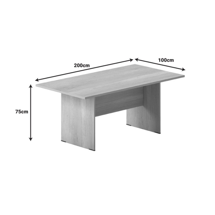 AMAZON ΤΡΑΠΕΖΙ ΣΥΝΕΔΡΙΑΣΕΩΝ 200X100X75ΕΚ OAK 