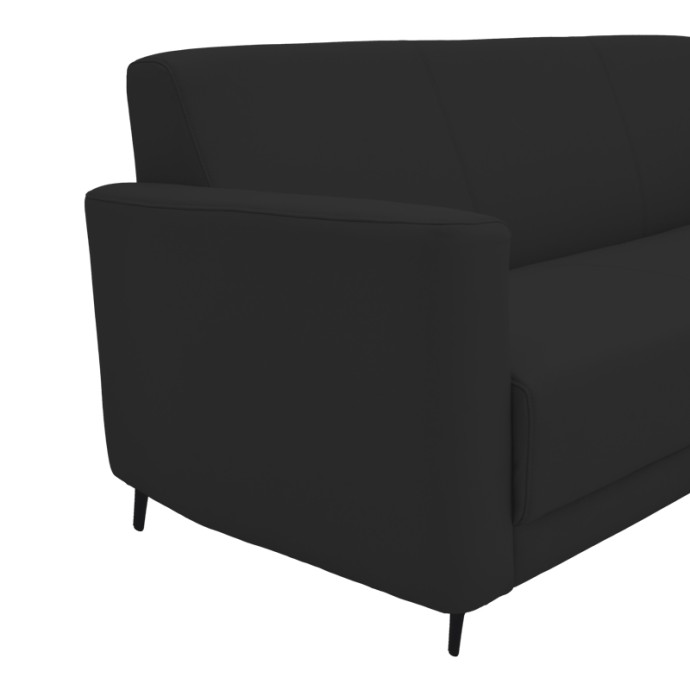 SIDICA ΤΡΙΘΕΣΙΟΣ ΚΑΝΑΠΕΣ 185X78X83ΕΚ PU ΜΑΥΡΗ 