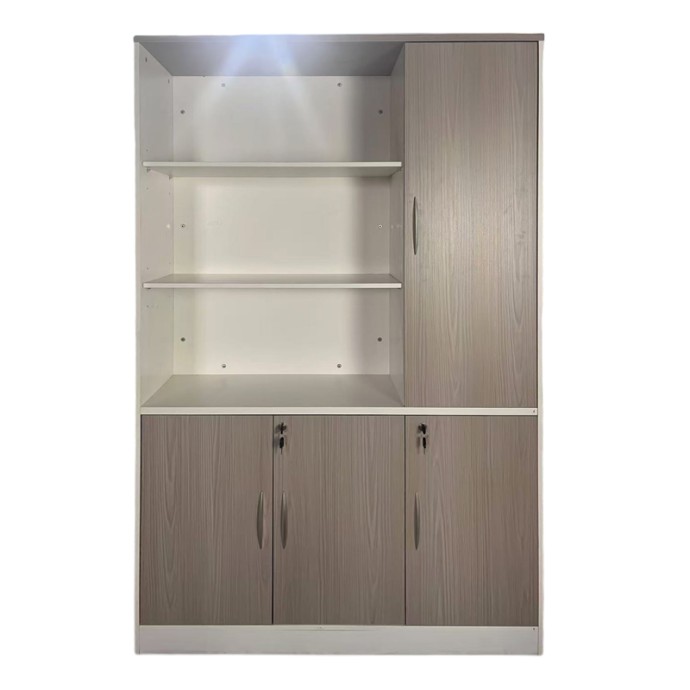 ARMADI ΒΙΒΛΙΟΘΗΚΗ ΓΡΑΦΕΙΟΥ 120X40X200ΕΚ ΓΚΡΙ-ΛΕΥΚΟ