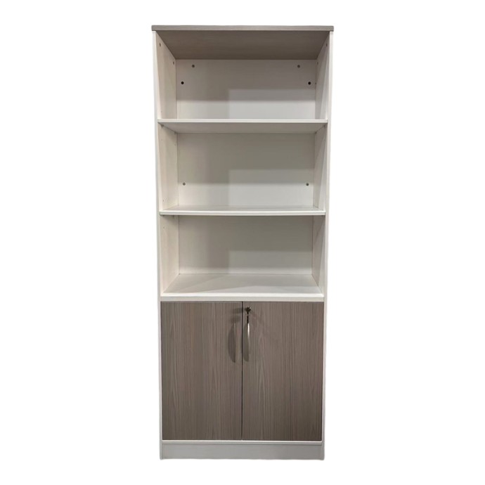 ARMADI ΒΙΒΛΙΟΘΗΚΗ ΓΡΑΦΕΙΟΥ 80X40X200ΕΚ ΓΚΡΙ-ΛΕΥΚΟ