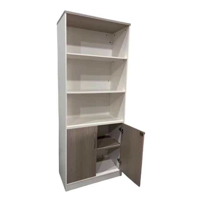ARMADI ΒΙΒΛΙΟΘΗΚΗ ΓΡΑΦΕΙΟΥ 80X40X200ΕΚ ΓΚΡΙ-ΛΕΥΚΟ