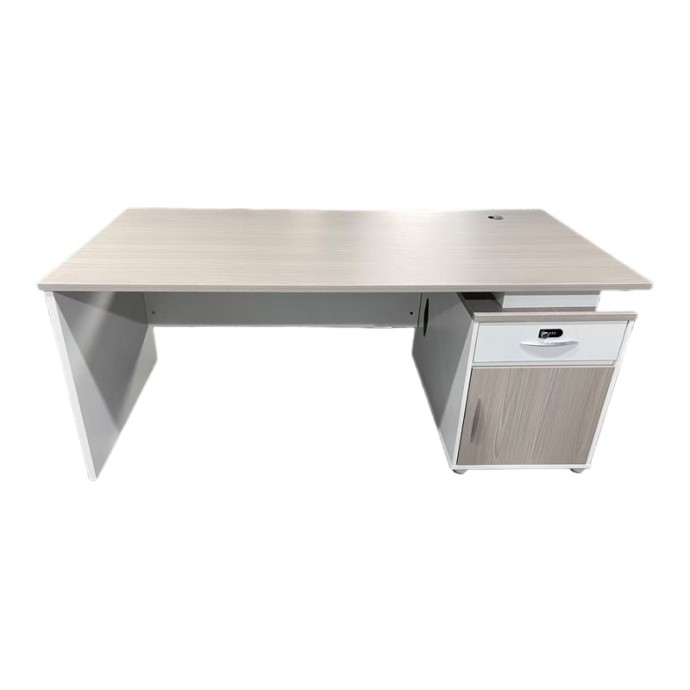 ARMADI ΓΡΑΦΕΙΟ ΕΡΓΑΣΙΑΣ  ΜΕ ΝΤΟΥΛΑΠΙ 180X80X75ΕΚ ΓΚΡΙ-ΛΕΥΚΟ