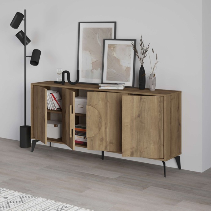 GORA ΜΠΟΥΦΕΣ ΣΕ ΑΠΟΧΡΩΣΗ ΑΝΟΙΧΤΟ ΚΑΡΥΔΙ 180X35.6X82ΕΚ