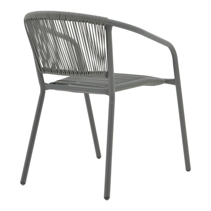 LINDARIA ΠΟΛΥΘΡΟΝΑ 54X63X74ΕΚ ΣΤΟΙΒΑΖΟΜΕΝΗ ΜΕΤΑΛΛΟ-PE RATTAN ΑΝΘΡΑΚΙ 