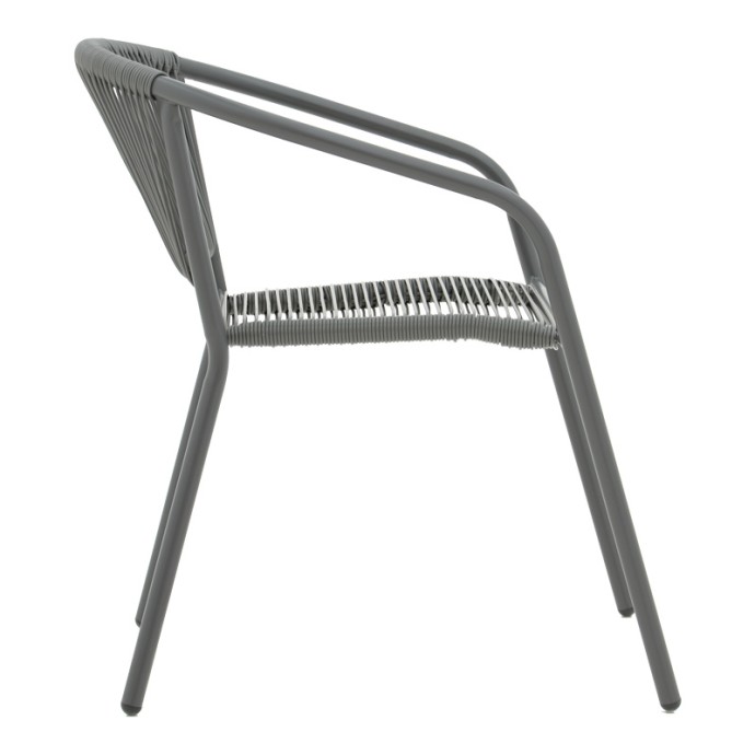LINDARIA ΠΟΛΥΘΡΟΝΑ 54X63X74ΕΚ ΣΤΟΙΒΑΖΟΜΕΝΗ ΜΕΤΑΛΛΟ-PE RATTAN ΑΝΘΡΑΚΙ 