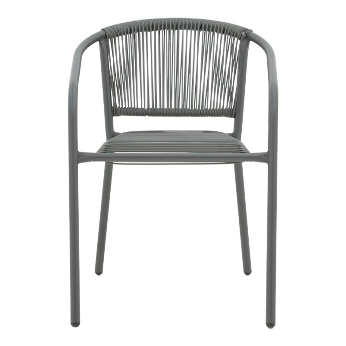 LINDARIA ΠΟΛΥΘΡΟΝΑ 54X63X74ΕΚ ΣΤΟΙΒΑΖΟΜΕΝΗ ΜΕΤΑΛΛΟ-PE RATTAN ΑΝΘΡΑΚΙ 
