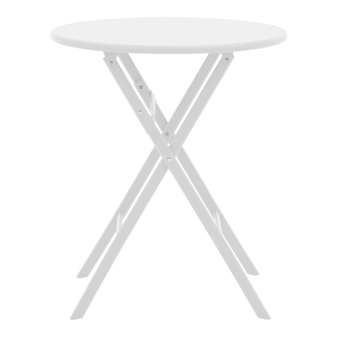 ALBERO ΤΡΑΠΕΖΙ Φ60X70ΕΚ ΠΤΥΣΣΟΜΕΝΟ ΜΕΤΑΛΛΟ ΛΕΥΚΟ